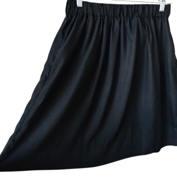 JF Sheer Black High-Waisted Flared Skirt - Picture 3 of 4